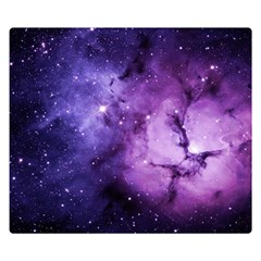 Purple Space Double Sided Flano Blanket (small)  by Sapixe