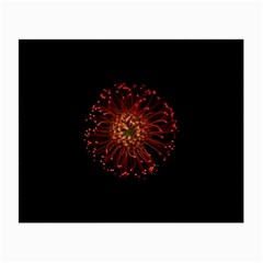 Red Flower Blooming In The Dark Small Glasses Cloth by Sapixe