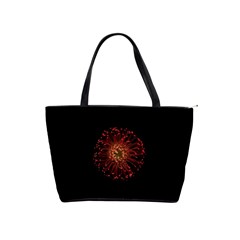 Red Flower Blooming In The Dark Shoulder Handbags by Sapixe