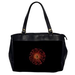 Red Flower Blooming In The Dark Office Handbags (2 Sides)  by Sapixe