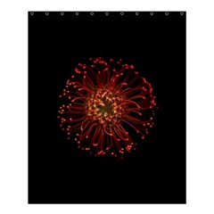 Red Flower Blooming In The Dark Shower Curtain 60  X 72  (medium)  by Sapixe