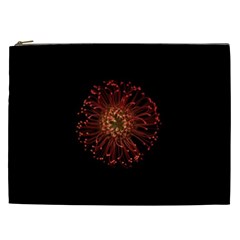 Red Flower Blooming In The Dark Cosmetic Bag (xxl)  by Sapixe