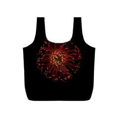 Red Flower Blooming In The Dark Full Print Recycle Bags (s)  by Sapixe