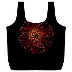 Red Flower Blooming In The Dark Full Print Recycle Bags (l)  by Sapixe