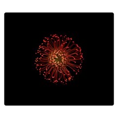 Red Flower Blooming In The Dark Double Sided Flano Blanket (small)  by Sapixe