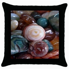 Rain Flower Stones Is A Special Type Of Stone Found In Nanjing, China Unique Yuhua Pebbles Consistin Throw Pillow Case (black) by Sapixe