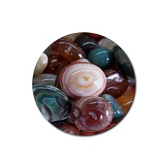 Rain Flower Stones Is A Special Type Of Stone Found In Nanjing, China Unique Yuhua Pebbles Consistin Rubber Round Coaster (4 Pack)  by Sapixe