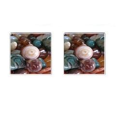 Rain Flower Stones Is A Special Type Of Stone Found In Nanjing, China Unique Yuhua Pebbles Consistin Cufflinks (square) by Sapixe