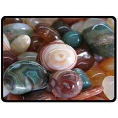 Rain Flower Stones Is A Special Type Of Stone Found In Nanjing, China Unique Yuhua Pebbles Consistin Fleece Blanket (large)  by Sapixe