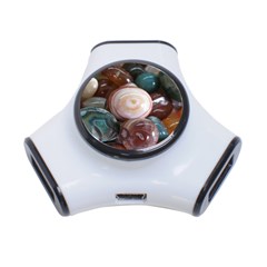 Rain Flower Stones Is A Special Type Of Stone Found In Nanjing, China Unique Yuhua Pebbles Consistin 3-port Usb Hub by Sapixe