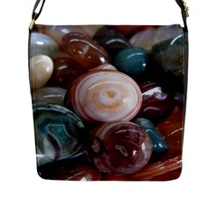 Rain Flower Stones Is A Special Type Of Stone Found In Nanjing, China Unique Yuhua Pebbles Consistin Flap Messenger Bag (l)  by Sapixe