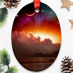 Red Fantasy Ornament (Oval)