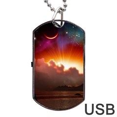 Red Fantasy Dog Tag USB Flash (Two Sides)