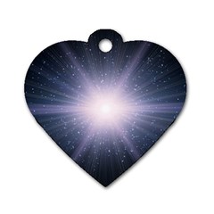 Real Photographs In Saturns Rings Dog Tag Heart (one Side) by Sapixe