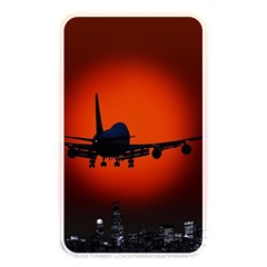 Red Sun Jet Flying Over The City Art Memory Card Reader by Sapixe