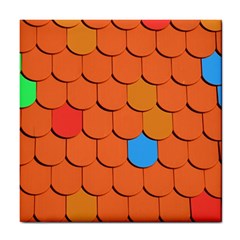 Roof Brick Colorful Red Roofing Tile Coasters by Sapixe