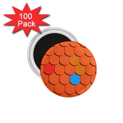 Roof Brick Colorful Red Roofing 1 75  Magnets (100 Pack)  by Sapixe