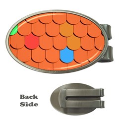 Roof Brick Colorful Red Roofing Money Clips (oval)  by Sapixe