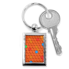 Roof Brick Colorful Red Roofing Key Chains (rectangle)  by Sapixe