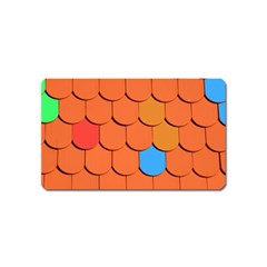 Roof Brick Colorful Red Roofing Magnet (name Card) by Sapixe