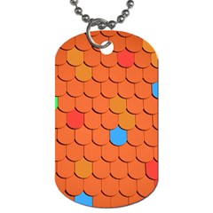 Roof Brick Colorful Red Roofing Dog Tag (one Side) by Sapixe