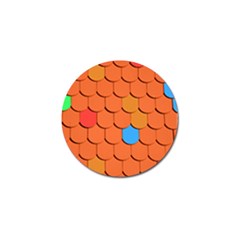 Roof Brick Colorful Red Roofing Golf Ball Marker (10 Pack) by Sapixe