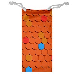 Roof Brick Colorful Red Roofing Jewelry Bag by Sapixe