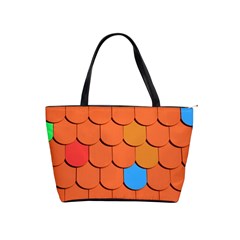 Roof Brick Colorful Red Roofing Shoulder Handbags by Sapixe