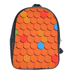 Roof Brick Colorful Red Roofing School Bag (large) by Sapixe