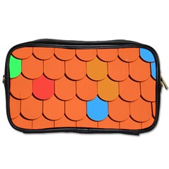 Roof Brick Colorful Red Roofing Toiletries Bags by Sapixe