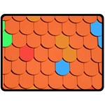 Roof Brick Colorful Red Roofing Fleece Blanket (Large)  80 x60  Blanket Front