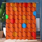 Roof Brick Colorful Red Roofing Shower Curtain 60  x 72  (Medium)  60 x72  Curtain