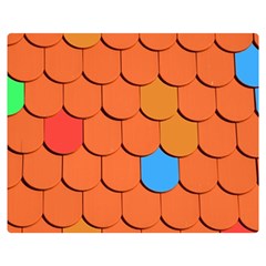 Roof Brick Colorful Red Roofing Double Sided Flano Blanket (medium)  by Sapixe