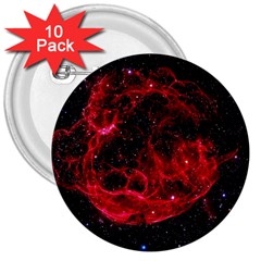 Red Nebulae Stella 3  Buttons (10 Pack)  by Sapixe