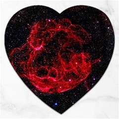 Red Nebulae Stella Jigsaw Puzzle (heart) by Sapixe