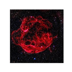 Red Nebulae Stella Small Satin Scarf (square) by Sapixe