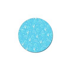 Santa Christmas Collage Blue Background Golf Ball Marker (10 Pack) by Sapixe