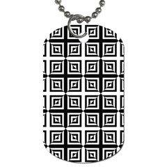 Seamless Pattern Background Black And White Dog Tag (one Side) by Sapixe