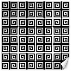 Seamless Pattern Background Black And White Canvas 12  X 12   by Sapixe