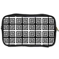 Seamless Pattern Background Black And White Toiletries Bags 2-side by Sapixe