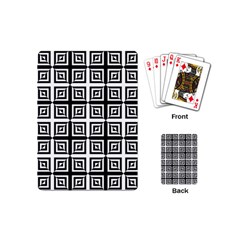 Seamless Pattern Background Black And White Playing Cards (mini)  by Sapixe