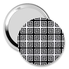 Seamless Pattern Background Black And White 3  Handbag Mirrors by Sapixe