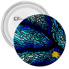 Sea Fans Diving Coral Stained Glass 3  Buttons by Sapixe