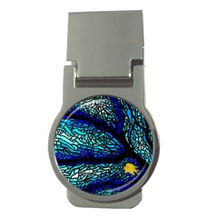 Sea Fans Diving Coral Stained Glass Money Clips (round)  by Sapixe