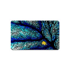 Sea Fans Diving Coral Stained Glass Magnet (name Card) by Sapixe