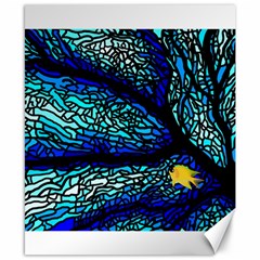 Sea Fans Diving Coral Stained Glass Canvas 8  X 10  by Sapixe