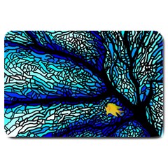 Sea Fans Diving Coral Stained Glass Large Doormat  by Sapixe