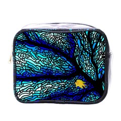 Sea Fans Diving Coral Stained Glass Mini Toiletries Bags by Sapixe