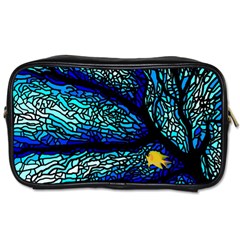 Sea Fans Diving Coral Stained Glass Toiletries Bags 2-side by Sapixe