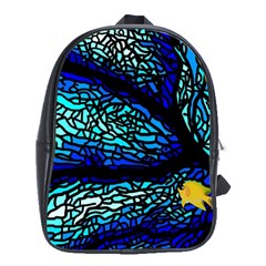 Sea Fans Diving Coral Stained Glass School Bag (xl) by Sapixe